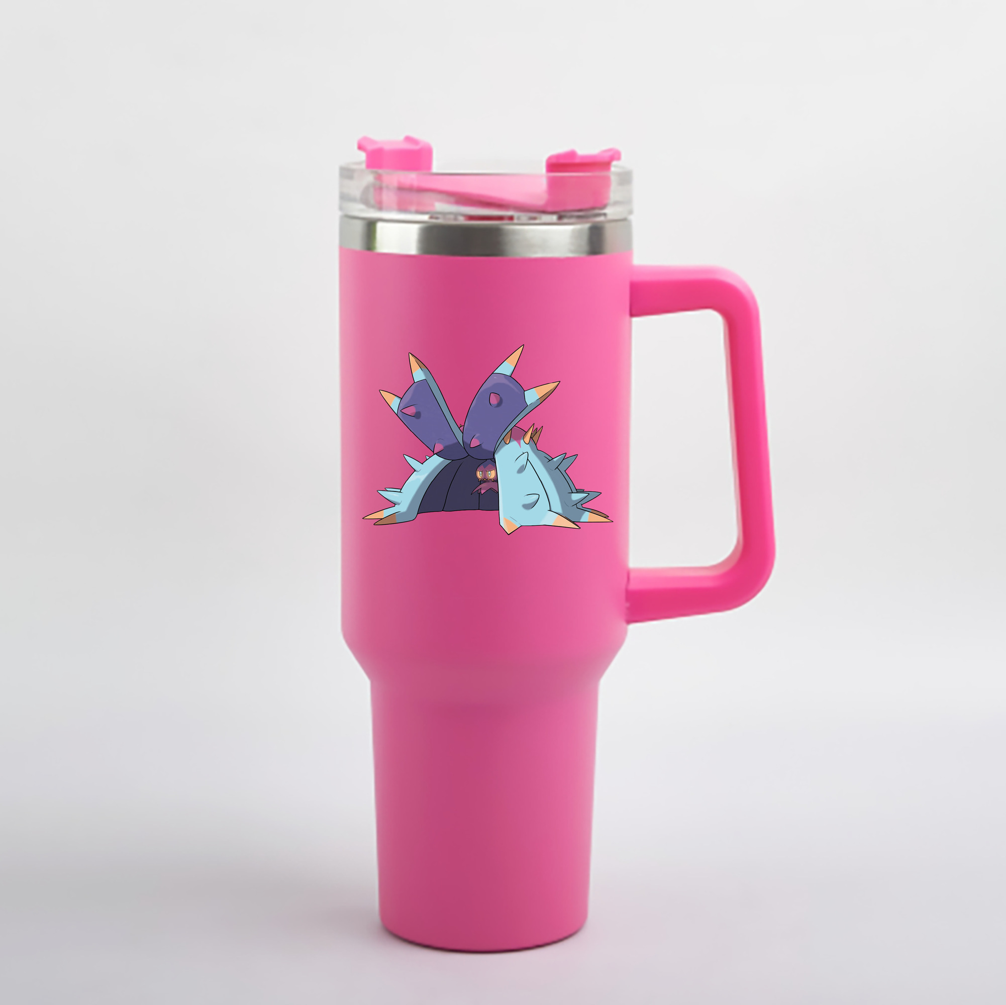 （画像用） ポケットモンスター Pokémon 1200mL車用タンブラー - クリスタルステッカー（プラスチックストロー付き）